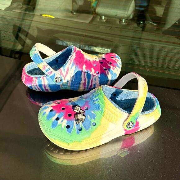 Crocs Classic Lined Tie Dye Clogs Unisex Clogs Size M4 W6‎ - Picture 3 of 14